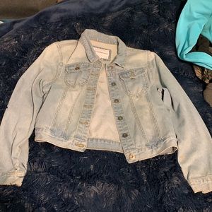 light blue jean jacket , selling because i don’t wear it anymore